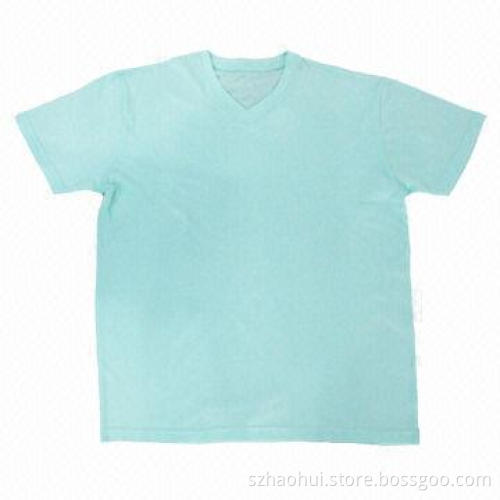 Light Blue Promotional Cotton T-shirt Without Logo Printing, Various Colors Available